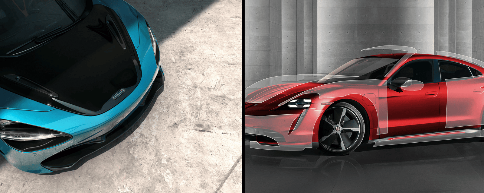 Paint protection film installation examples at Montrose Auto Tint, showcasing clear bra coverage and custom PPF wraps for luxury vehicles.